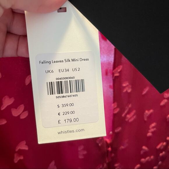 Whistles Falling Leaves Silk Dress NWT - Picture 12 of 15